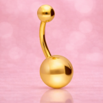 Titan Bauchnabel Piercing Gold