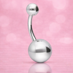Titan Bauchnabel Piercing Silber